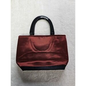 Holly-Go-Lightly Red Satin Evening Bag With Acrylic Handles